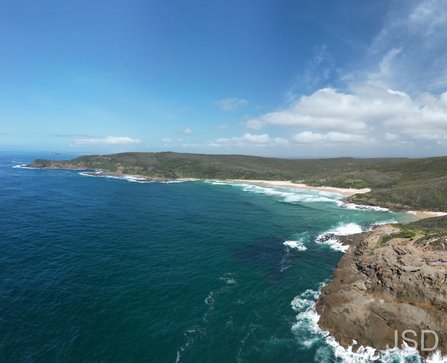 Coastline from elevated position