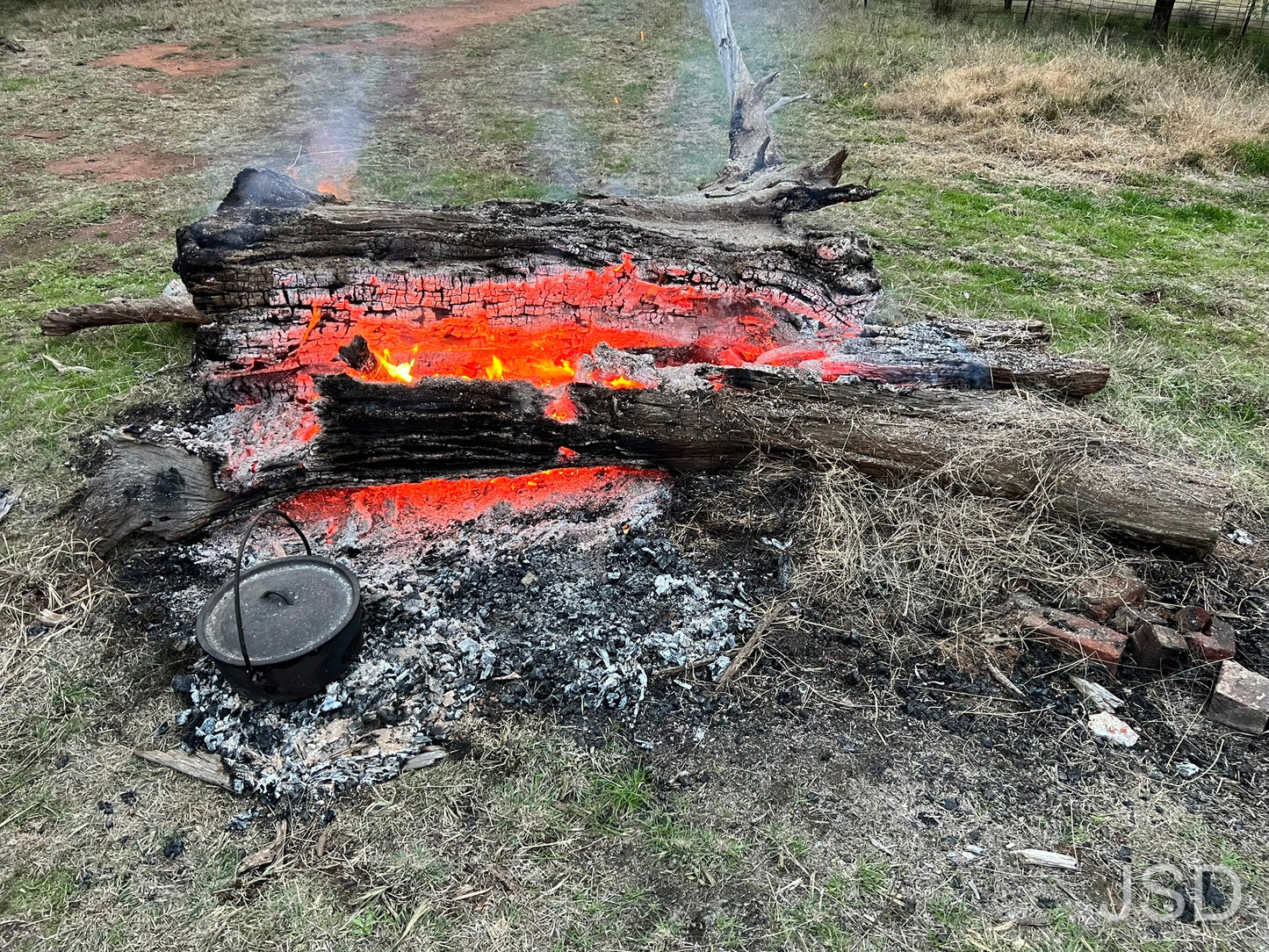 Bush camp fire