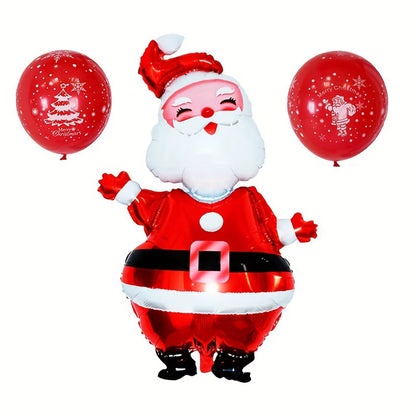 1Pc 119Cm Christmas Balloon Large Santa Claus Decorative Balloon Aluminum Foil Balloon for Christmas Party Decorative Supplies