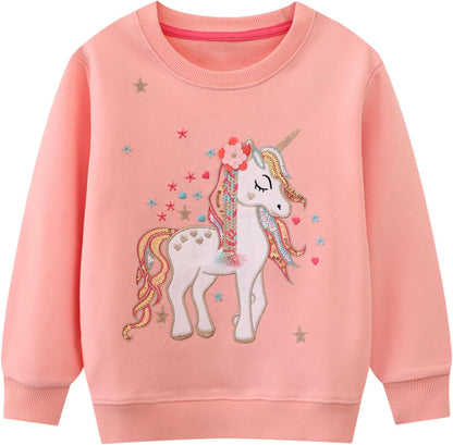 Toddler Girl Sweatshirt Clothes Outfit,Cotton Crewneck Christmas Clothing