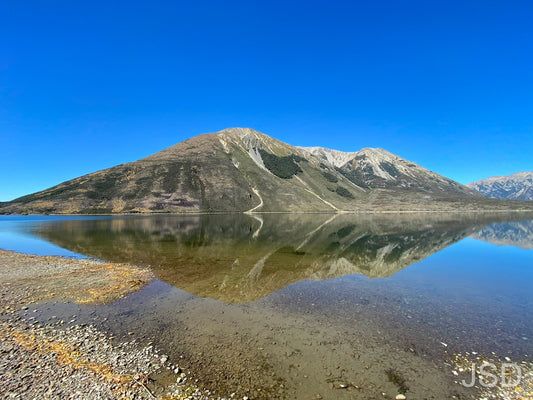 Mountain reflection in lake