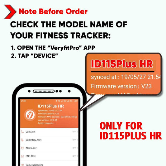 Id115Plus HR Band for Letscom, Lintelek, Letsfit Id115Plus HR Fitness Tracker